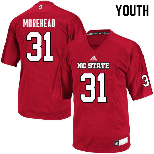Youth #31 Jarius Morehead NC State Wolfpack College Football Jerseys Sale-Red - Click Image to Close